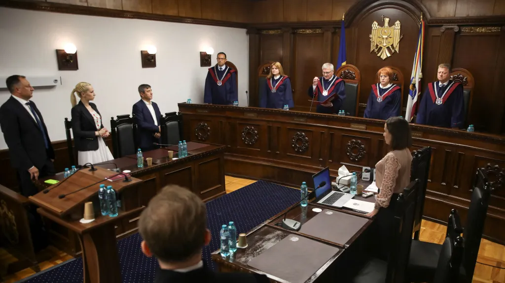 Jednání moldavského ústavního soudu o straně Šor