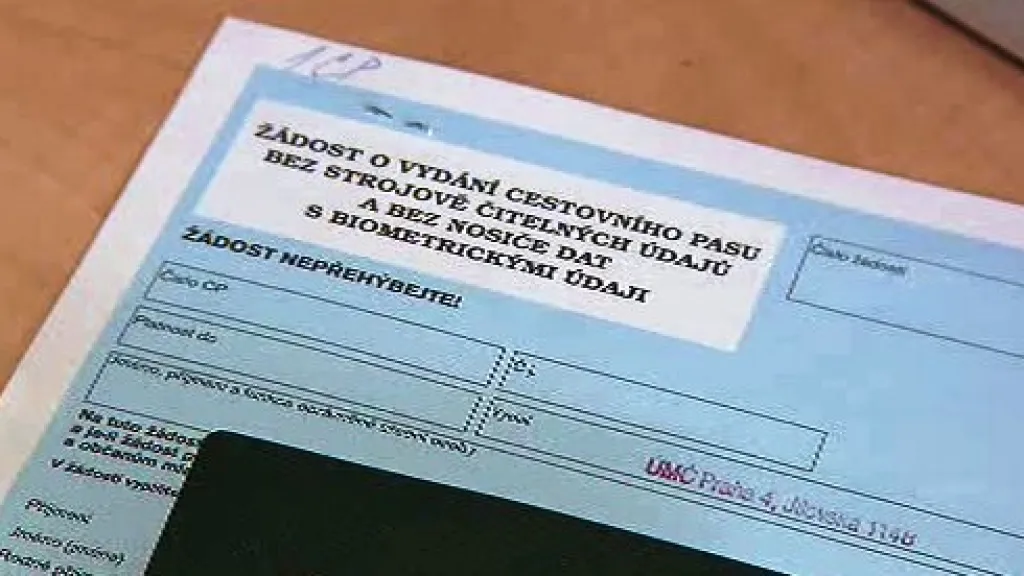 Žádost o vydání cestovního pasu