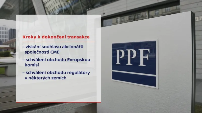 Kroky k dokončení nákupu CME skupinou PPF