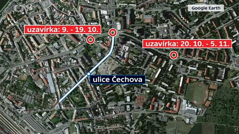 Dopravní omezení v Přerově