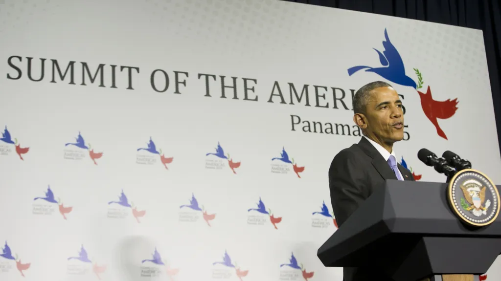 Barack Obama na summitu v Panamě