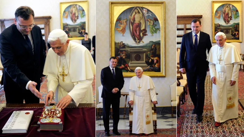 Petr Nečas a Benedikt XVI.
