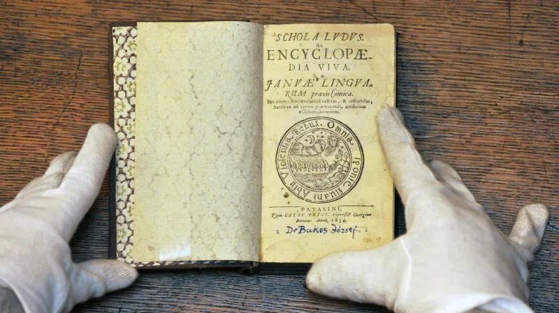 První vydání Komenského spisu Schola ludus (Škola hrou) z roku 1656 v přerovském muzeu