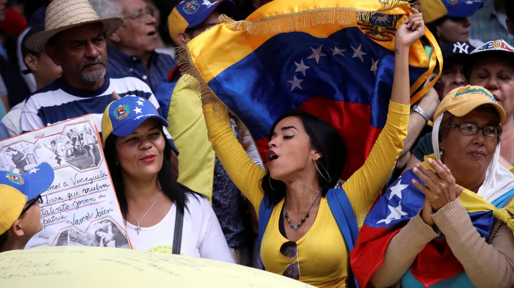 Protivládní demonstrace v Caracasu