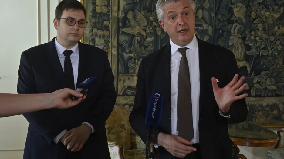 Ministr zahraničí Jan Lipavský a vysoký komisař OSN pro uprchlíky Filippo Grandi