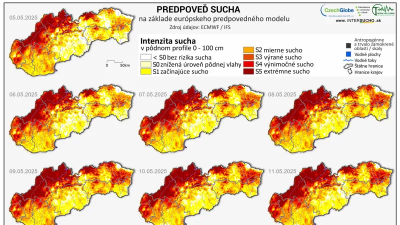 Předpověď sucha na Slovensku
