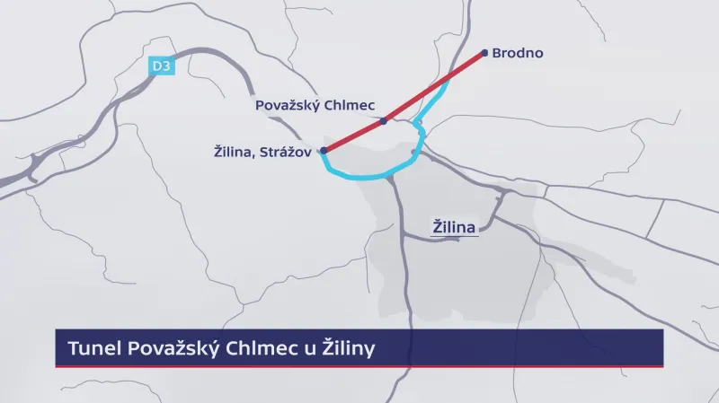 Dálniční tunel Považský Chlmec u slovenské Žiliny