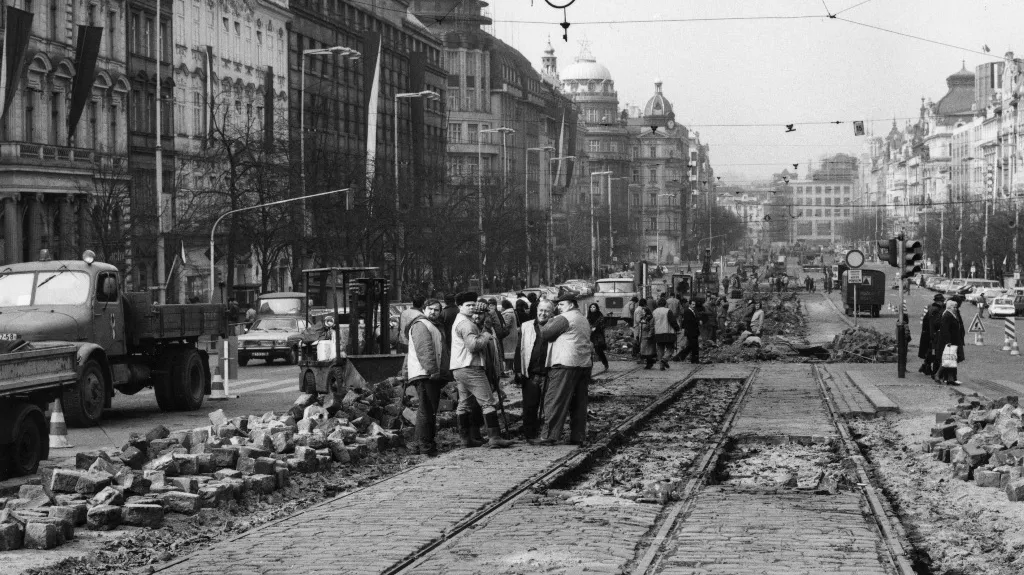 Tramvaje na Václavském náměstí