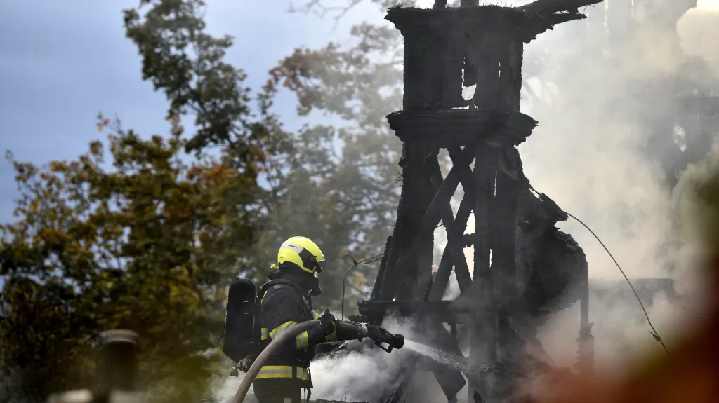 Požár kostela sv. Michala v Praze