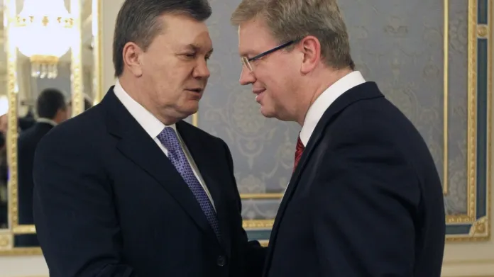 Viktor Janukovyč a Štefan Füle