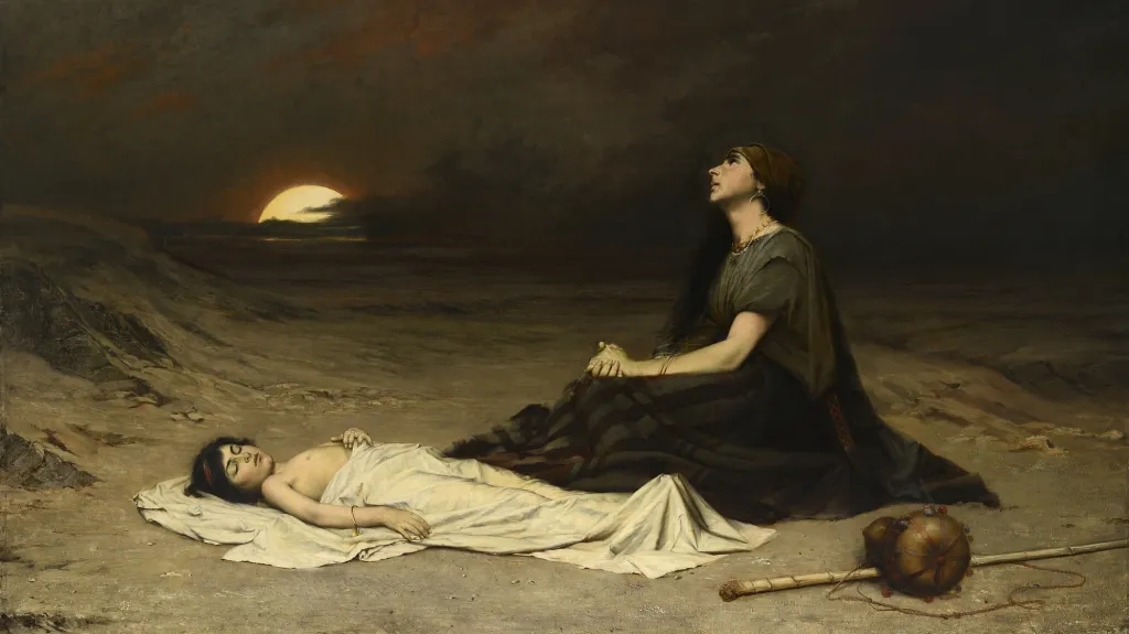 Emanuel Krescenc Liška / Hagar a Izmael na poušti, 1883