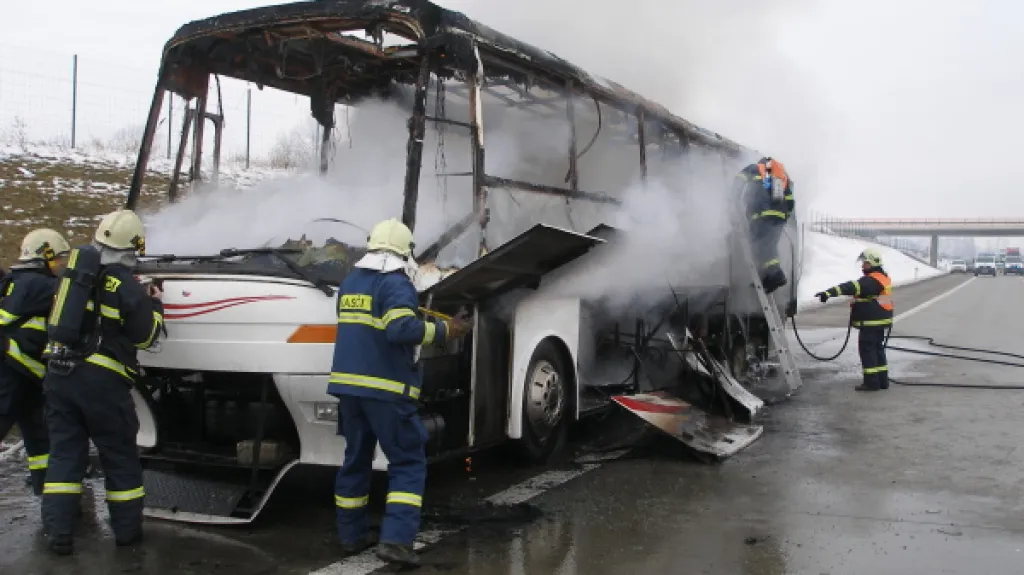 Požár autobusu