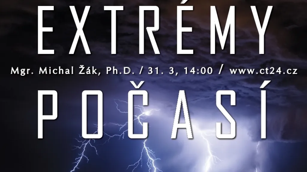 Plakát k přednášce Extrémy počasí