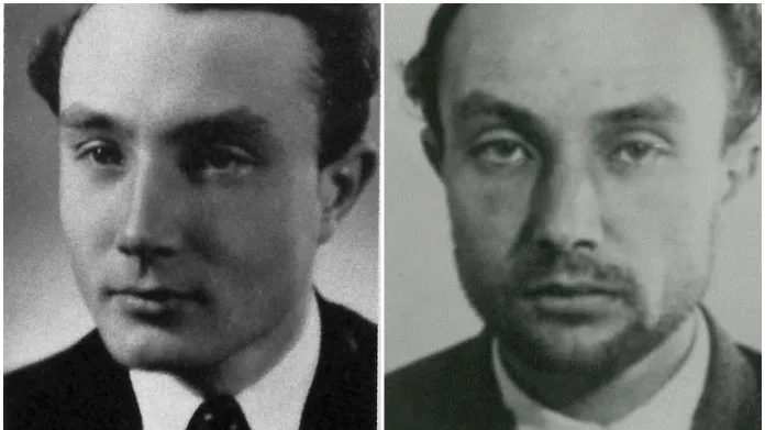 Veleslav Wahl na fotografii po zatčení (vpravo) a z dřívějších dob