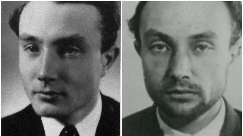 Veleslav Wahl na fotografii po zatčení (vpravo) a z dřívějších dob