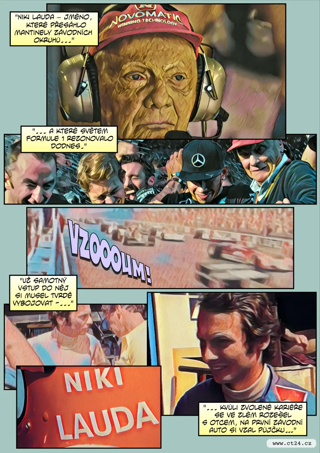 Komiks: Zemřel Niki Lauda