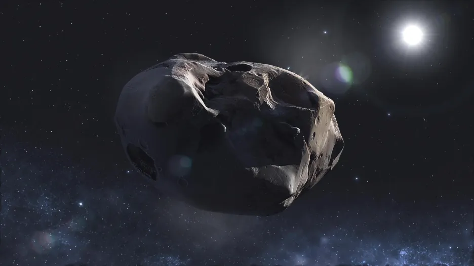 Umělecká představa asteroidu