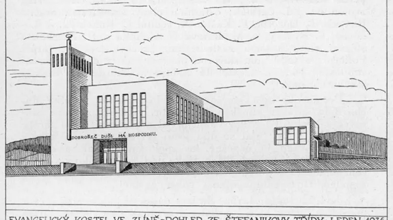 Evangelický kostel ve Zlíně (návrh architekta Karfíka)