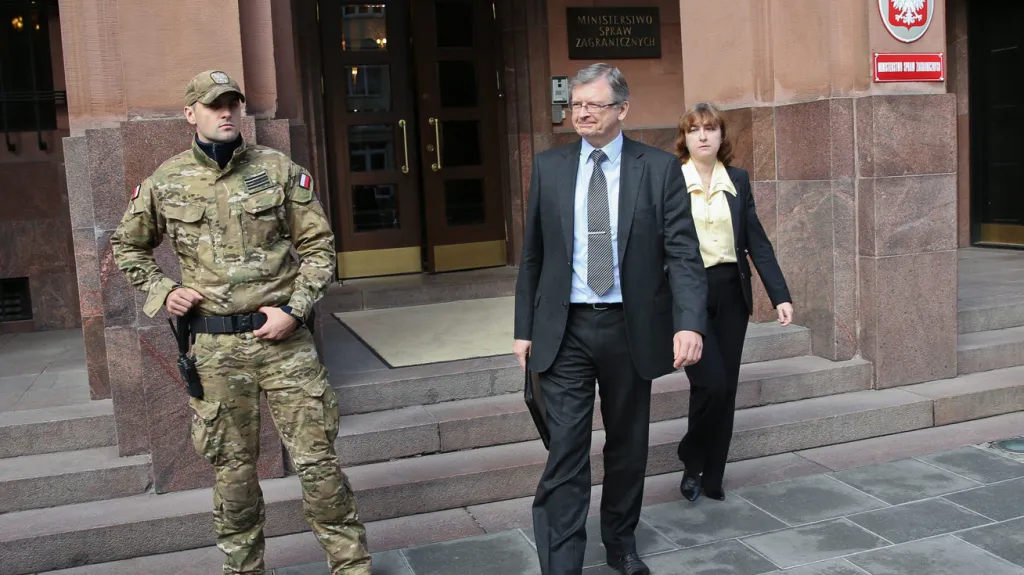 Ruský velvyslanec v Polsku Sergej Andrejev na ministerstvu zahraničí ve Varšavě