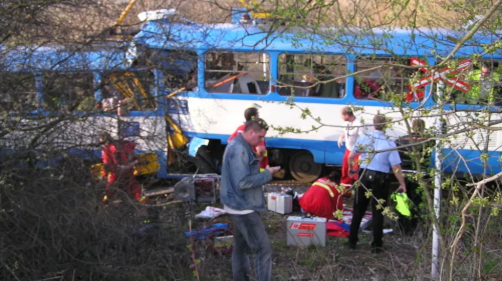 Tramvaje po nehodě