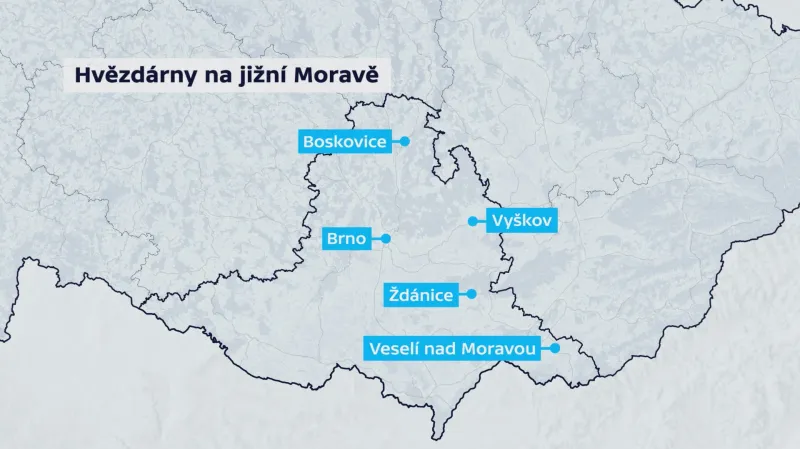 Hvězdárny na jižní Moravě