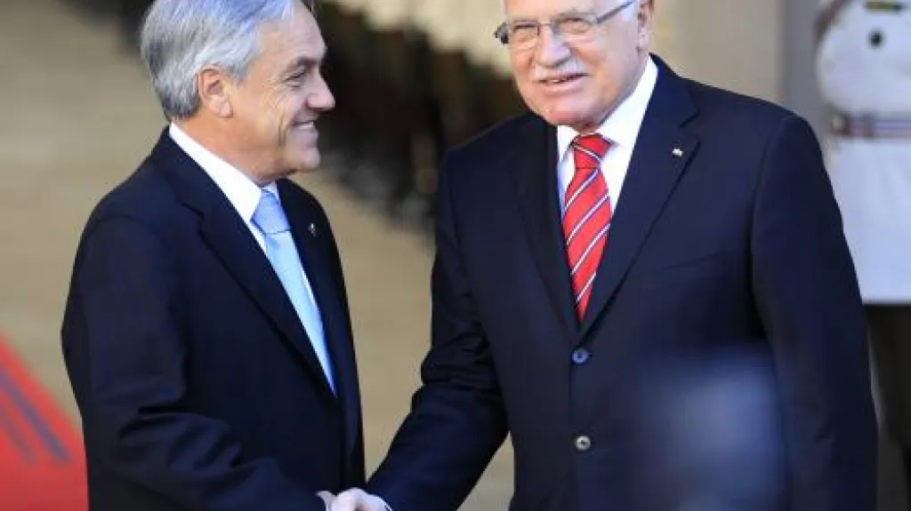Václav Klaus a Sebastián Piñera
