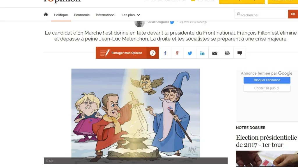 Reakce médií na postup Macrona s Le Penovou