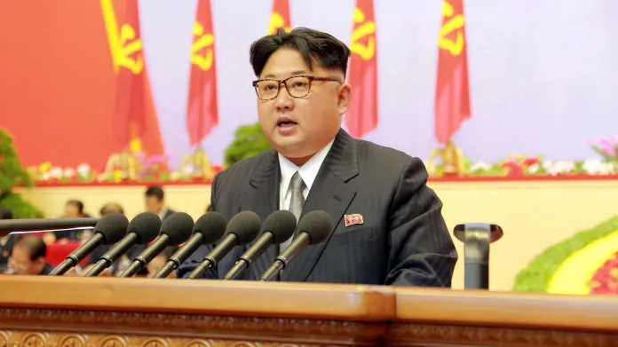 Kim Čong-un během sjezdu