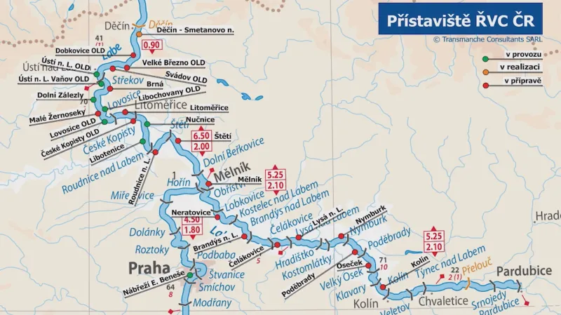 Ředitelství vodních cest vytvoří síť 25 přístavišť na Labi