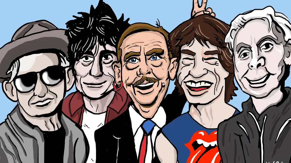 Z výstavy karikatur: Svět kreslí Havla