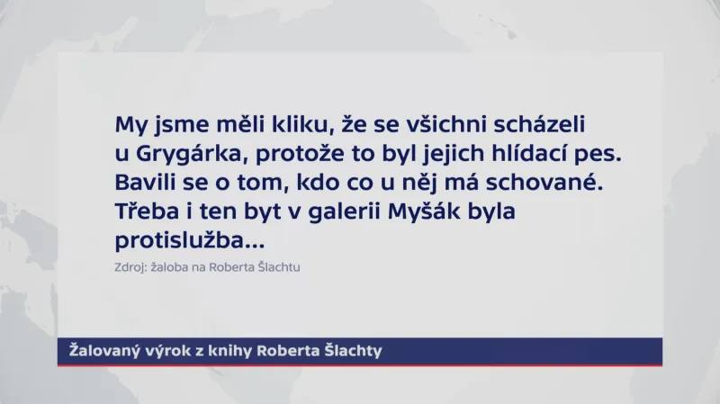 Žalovaný výrok z knihy Roberta Šlachty