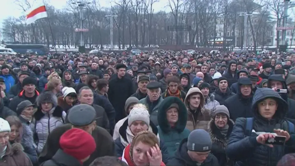 Protesty v Minsku