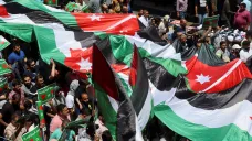 Protest na podporu Palestinců v Ammánu