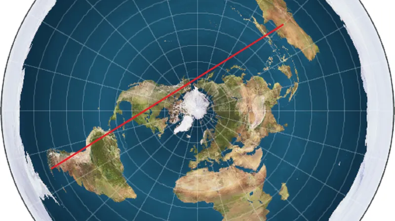 Kudy by se letělo z Austrálie do Jižní Ameriky, kdyby byla Země plochá