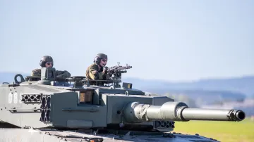 Bojový tank Leopard 2 A4 na Dnech Nato a Dnech Vzdušných sil Armády ČR