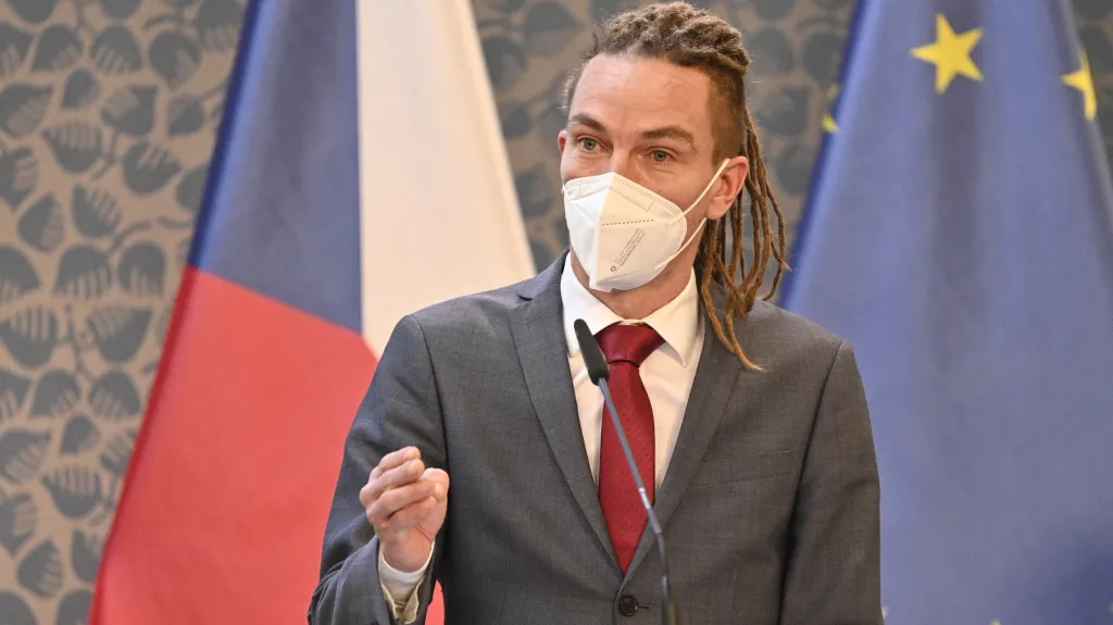 Ivan Bartoš na tiskové konferenci po jednání vlády