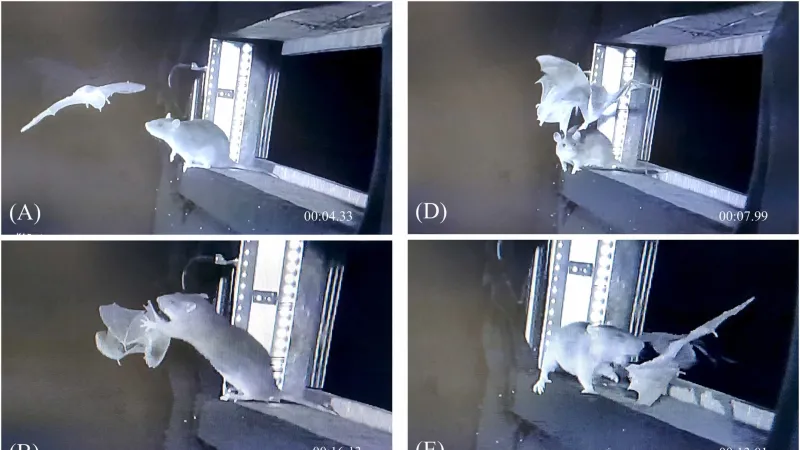 Potkani loví netopýry