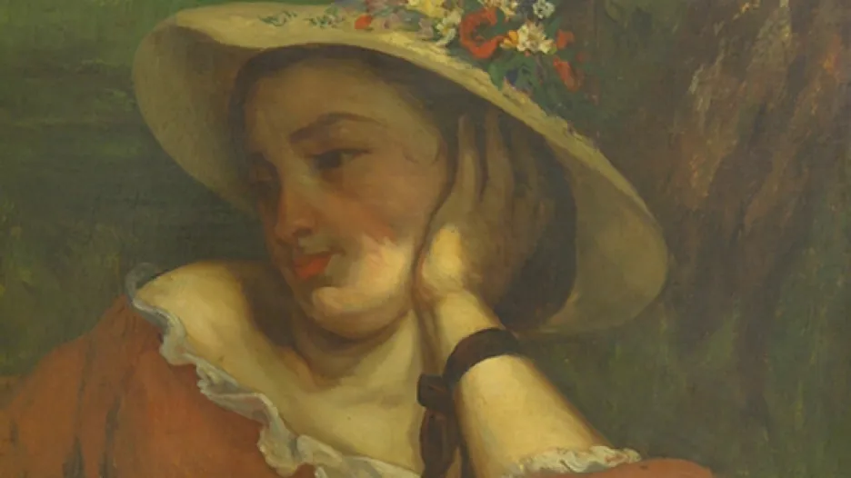 Gustave Courbet / Žena s kvítím na klobouku