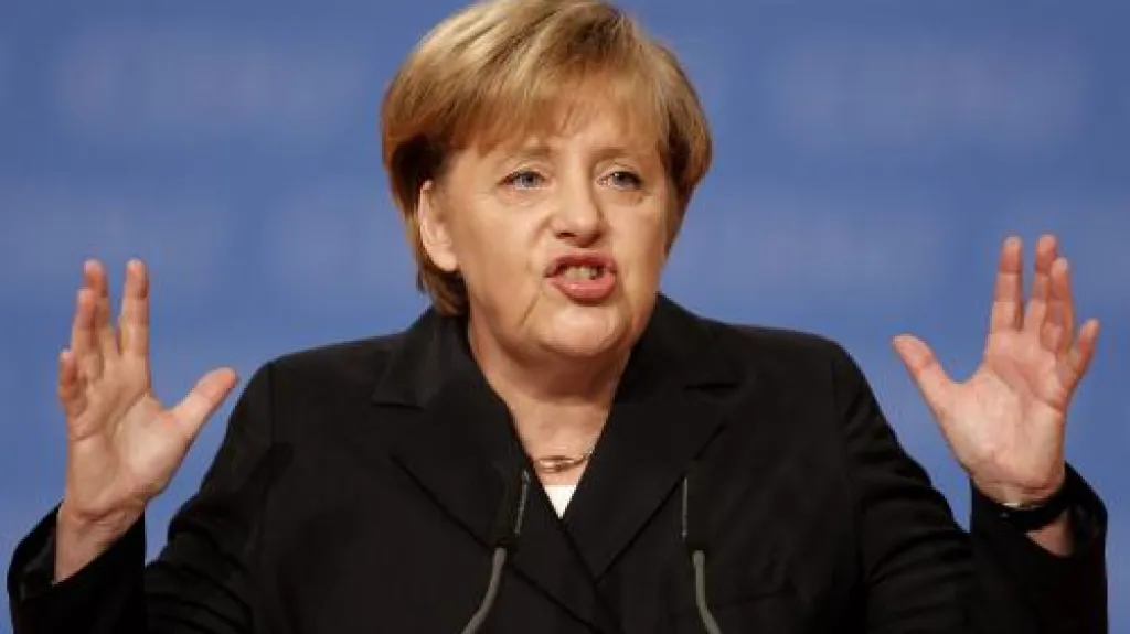 Angela Merkelová na volebním sjezdu CDU