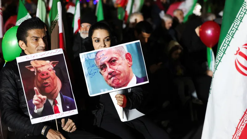 Protesty proti zásahům USA a Izraele v Íránu