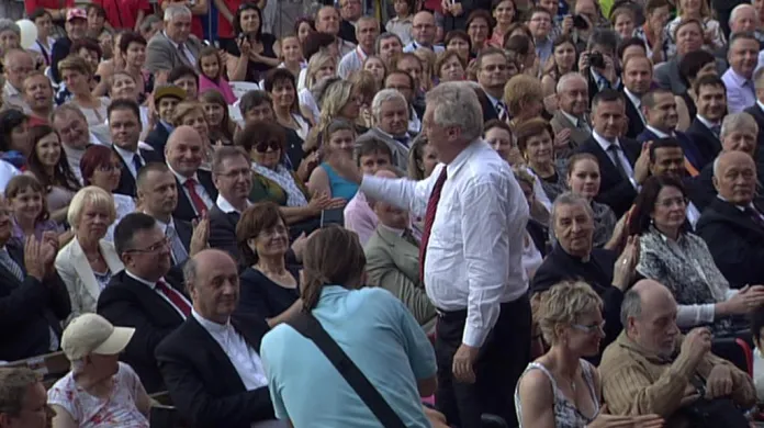 Prezident Miloš Zeman na koncertě Dnů lidí dobré vůle