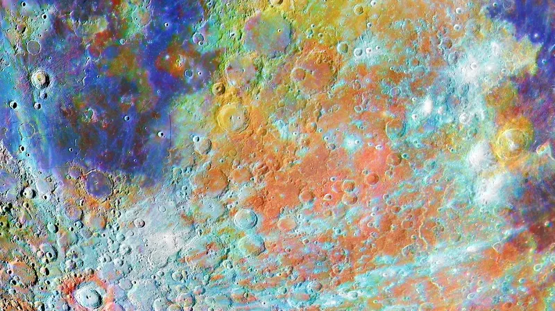 Tycho Crater Region with Colours © Alain Paillou
