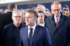 Do Kyjeva přicestovali Macron, Starmer a Merz