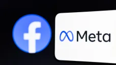 Logo sociální sítě Facebook a společnosti Meta Platforms