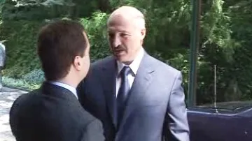 Dmitrij Medveděv a Alexandr Lukašenko