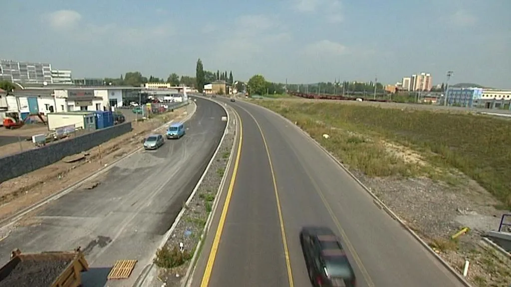 Rozestavěný dálniční přivaděč v Ostravě