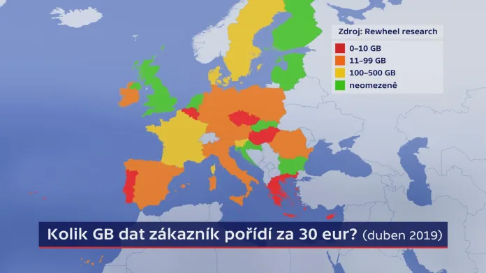 Mobilní data v Evropě