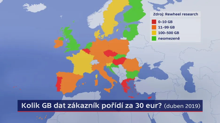 Mobilní data v Evropě