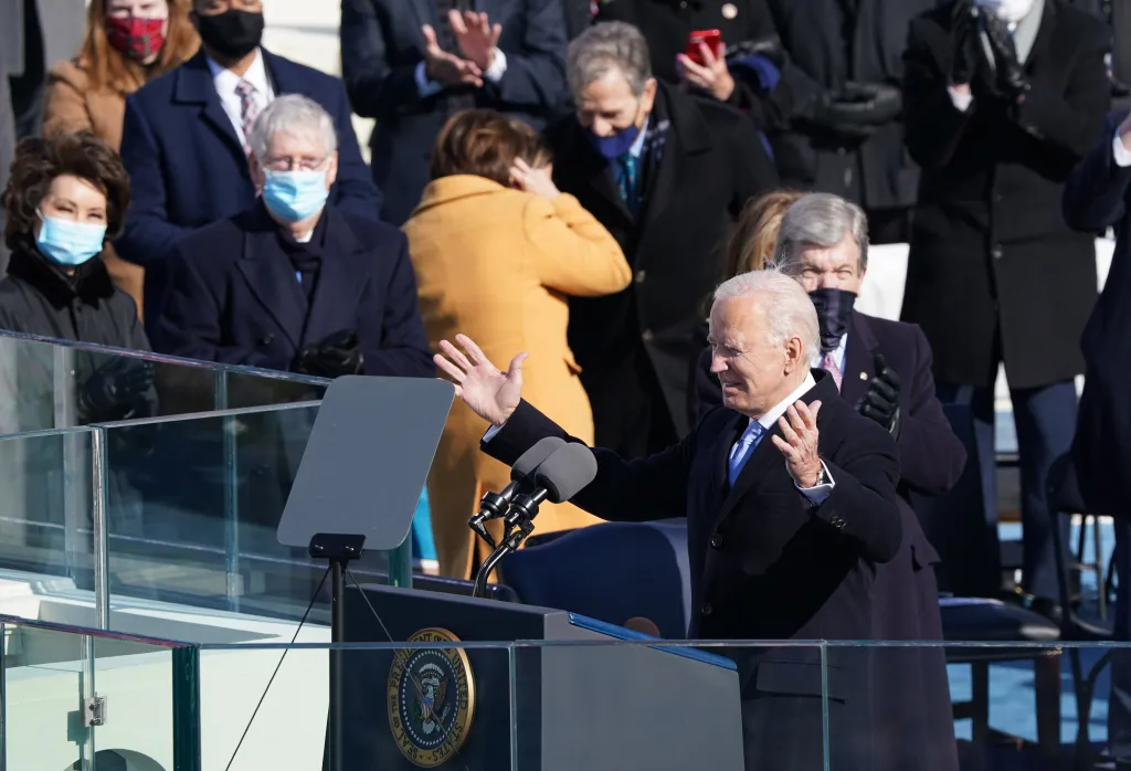 Joe Biden pronesl první projev v roli prezidenta Spojených států