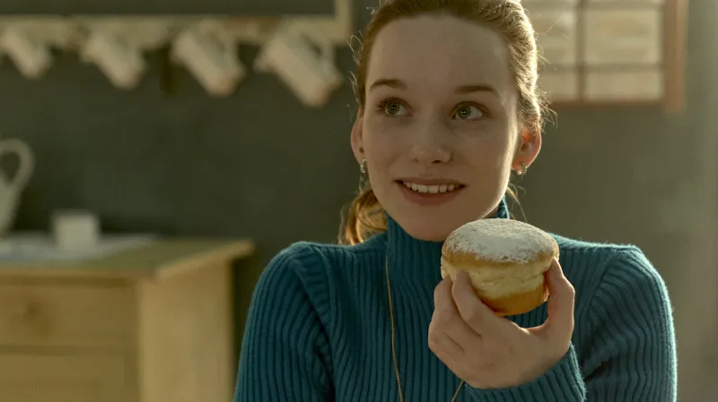 Yvona Stolařová při natáčení filmu Aristokratka ve varu